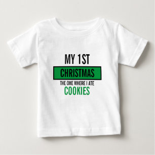 Pour Bébé Custom Christmas drôle nourriture modèle T-shirt