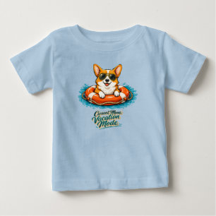 Pour Bébé Cute Corgi Summer Vacation Mode T-Shirt