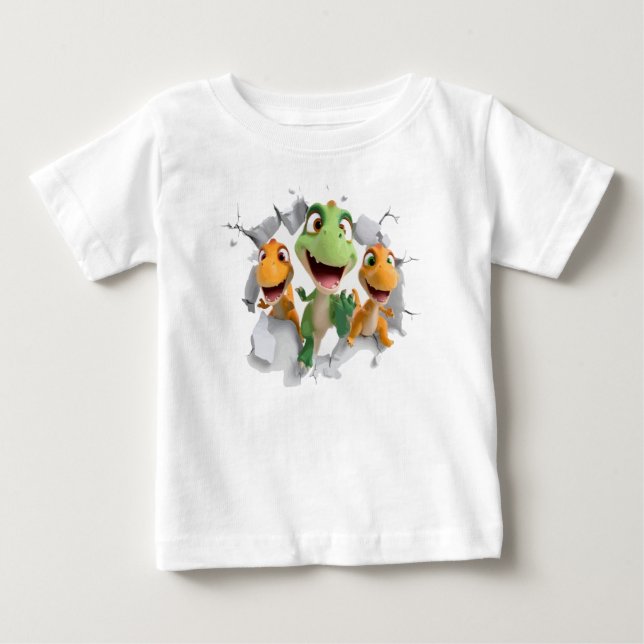 Pour Bébé Cute Dinosaur Enfants T-Shirt Sublimation Concepti (Devant)