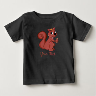 Pour Bébé Cute écureuil en caricature avec T-shirt cacahuète