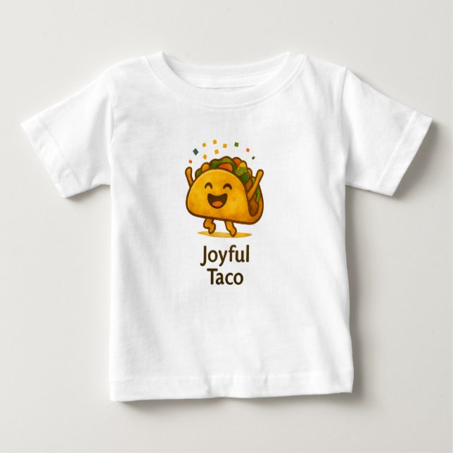 Pour Bébé Cute Taco Baby T-Shirt Funny First Birthday Fiesta (Devant)