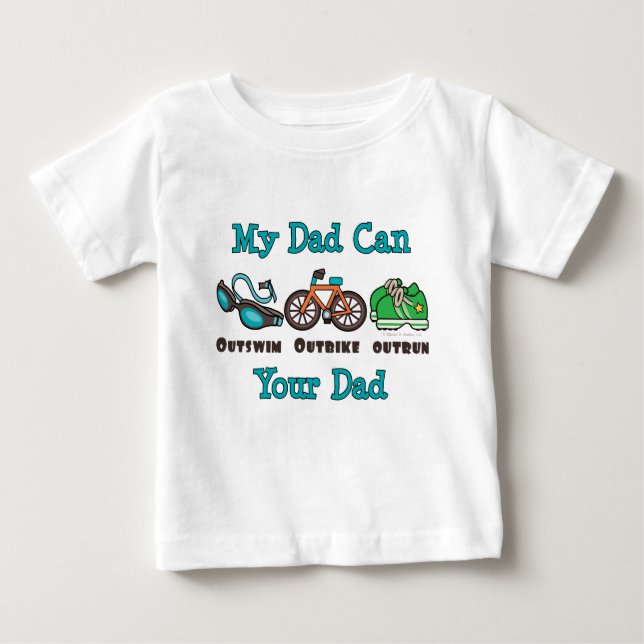 Pour Bébé Dad Triathlon Infant T-shirt (Devant)