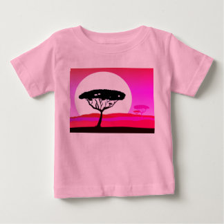 Pour Bébé Designers t-shirt rose avec arbre Afrique