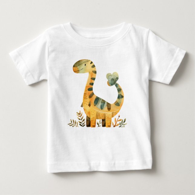 Pour Bébé Dessin animé de dinosaure mignon – T-shirt fun de  (Devant)
