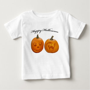 Pour Bébé Deux citrouilles T-shirt Joyeux Halloween