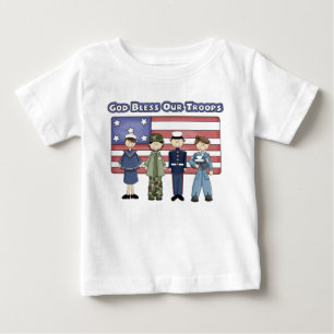 Pour Bébé Dieu bénisse nos troupes - T-shirt enfant