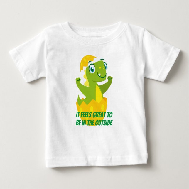 Pour Bébé Dino Chick Baby Fine Jersey T-Shirt (Devant)