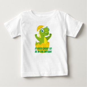 Pour Bébé Dino Chick Baby Fine T-Shirt en Jersey