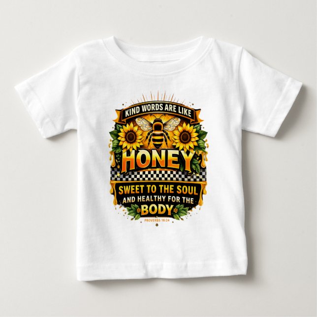 Pour Bébé Douceur de miel | Proverbes 16:24 T-shirt (Devant)