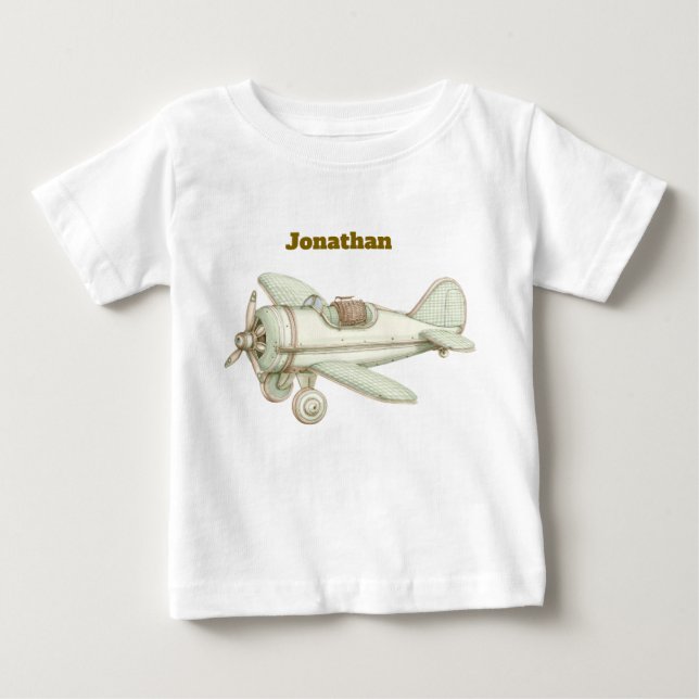 Pour Bébé Editable Vintage Neutral Baby T-Shirt  (Devant)