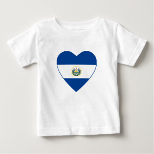 Pour Bébé El Salvador - T-shirt Coeur Drapeau