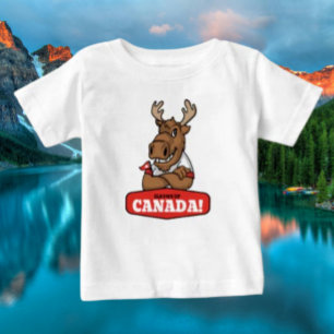 Pour Bébé Elbows Up Canada! T-shirt Drôle Moose Toddler