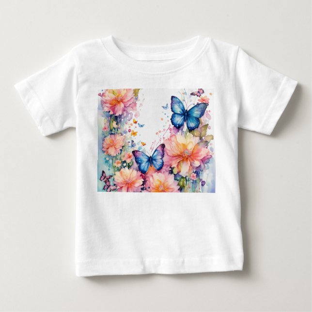 Pour Bébé Élégance Fluttering : T-Shirt De Inspiré Papillon (Devant)
