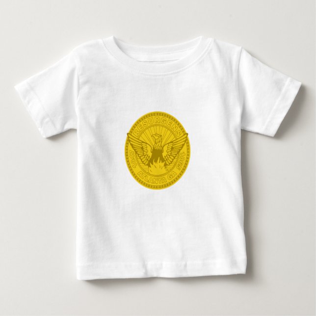 Pour Bébé Emblème d'Atlanta, Georgia Baby T-Shirt (Devant)