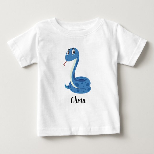 Pour Bébé Enfants personnalisés serpents Filles Baby T-shirt (Devant)