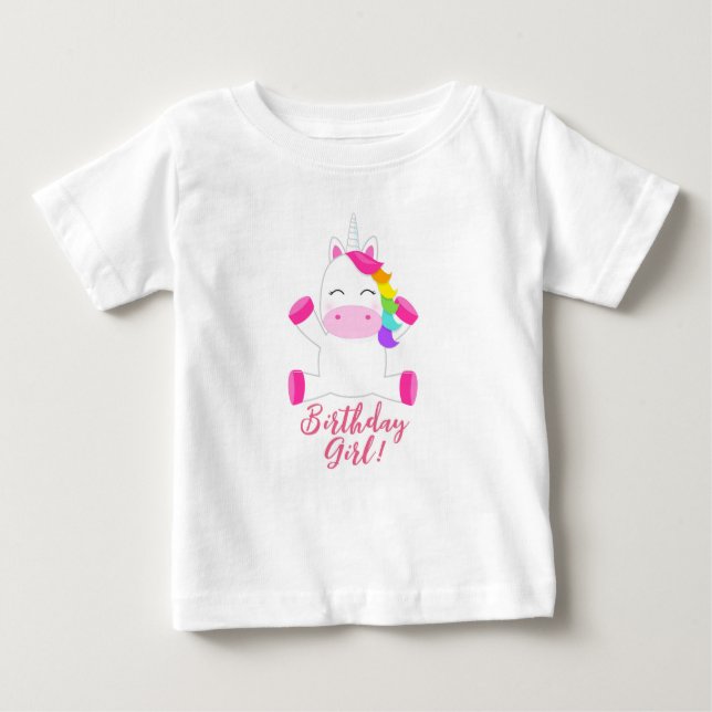 Pour Bébé Enfants Unicorn Gold Yeux Horn T-shirt Birthday (Devant)