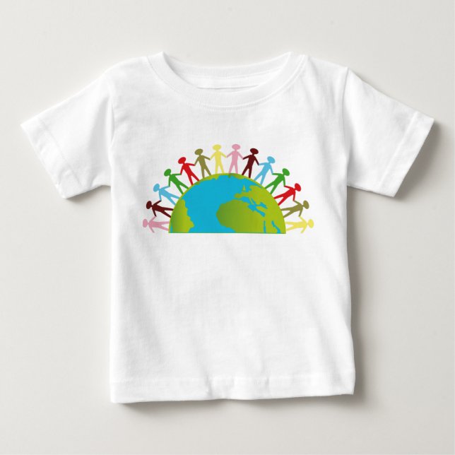 Pour Bébé Ensemble nous pouvons changer le T-shirt du monde (Devant)