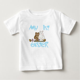 Pour Bébé Ęr T-shirt de Pâques de lapin et d'ours