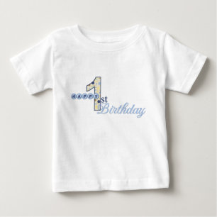 Pour Bébé Ęr T-shirt heureux de bleu d'anniversaire