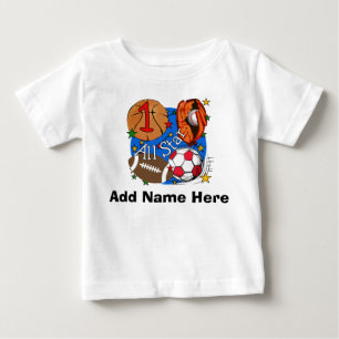 Pour Bébé Ęr T-shirt personnalisé d'anniversaire d'All Sta