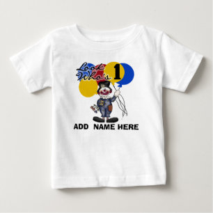 Pour Bébé Ęr T-shirt personnalisé d'anniversaire de clown