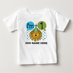 Pour Bébé Ęr T-shirt personnalisé d'anniversaire de lion