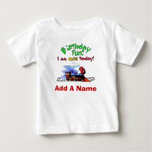 Pour Bébé Ęr T-shirt personnalisé d'anniversaire de train