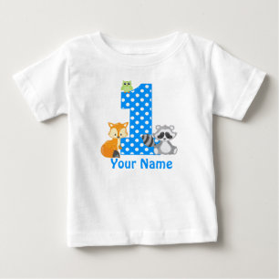 Pour Bébé ęr T-shirt personnalisé par bleu de région bois