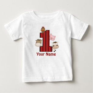 Pour Bébé ęr T-shirt personnalisé par ferme d'anniversaire