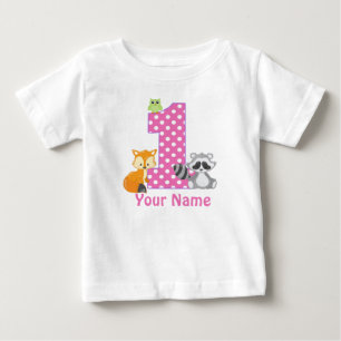 Pour Bébé ęr T-shirt personnalisé par rose de région bois