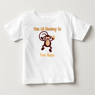 Pour Bébé ęr T-shirt personnalisé par singe d'anniversaire