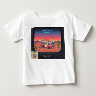 Pour Bébé Erreur d'été rétro 404 T-shirt Glitch Art