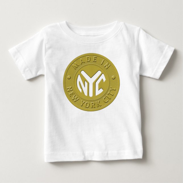 Pour Bébé FAIT DANS NYC badine le T-shirt (Devant)