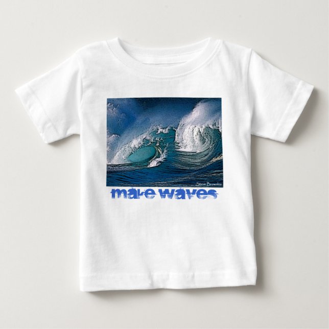 Pour Bébé Faites le T-shirt d'enfant en bas âge de vagues (Devant)