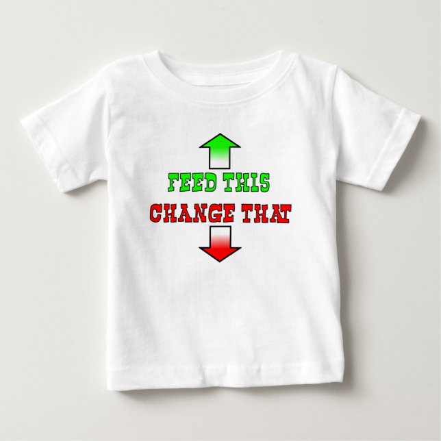 Pour Bébé Feed This Funny Baby T-Shirt Humor (Devant)