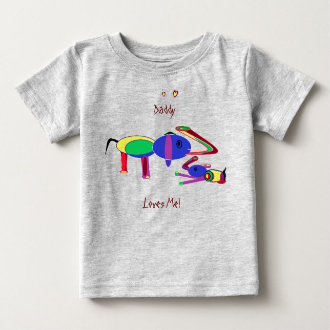 Pour Bébé Fille (ou garçon) à papa - T-Shirt (Devant)