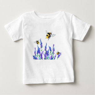 Pour Bébé Fleurs et abeilles Flying Baby T-Shirt Printemps J