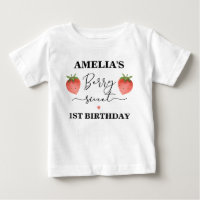 Fraise Berry doux t-shirt 1er anniversaire