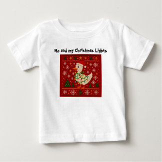 Pour Bébé Funny Goose Christmas Lights Kids T-Shirt – Editab