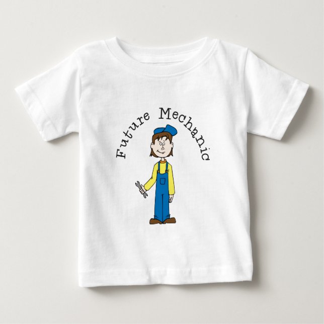 Pour Bébé Futur T-shirt de nourrisson de mécanicien (Devant)