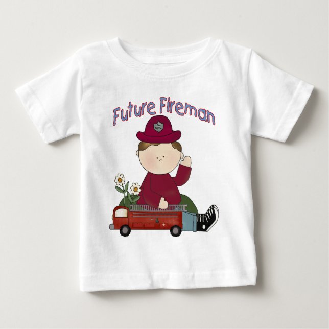Pour Bébé Futur T-shirt de pompier (Devant)