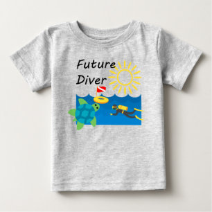 Pour Bébé Future Diver Design - Baby Fine Jersey T-Shirt