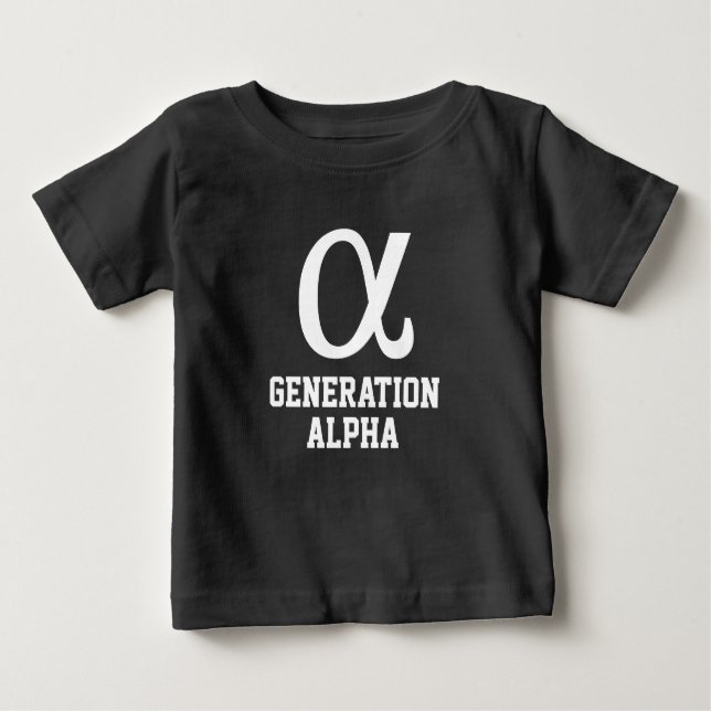 Pour Bébé Génération Alpha symbole Baby Fine Jersey T-Shirt (Devant)