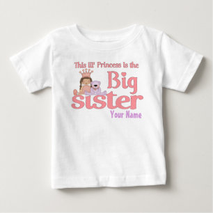 Pour Bébé Grand Soeur Princesse T-shirt personnalisé