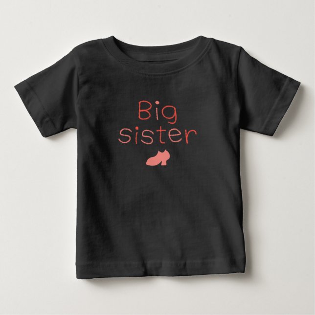 Pour Bébé "Grande soeur" avec le T-shirt de chaussure (Devant)