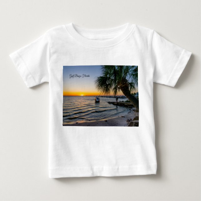 Pour Bébé Gulf Breeze Florida Sunset Baby Toddler T-shirt (Devant)