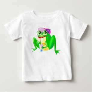 Pour Bébé Happy Party Frog Baby T-Shirt amusant