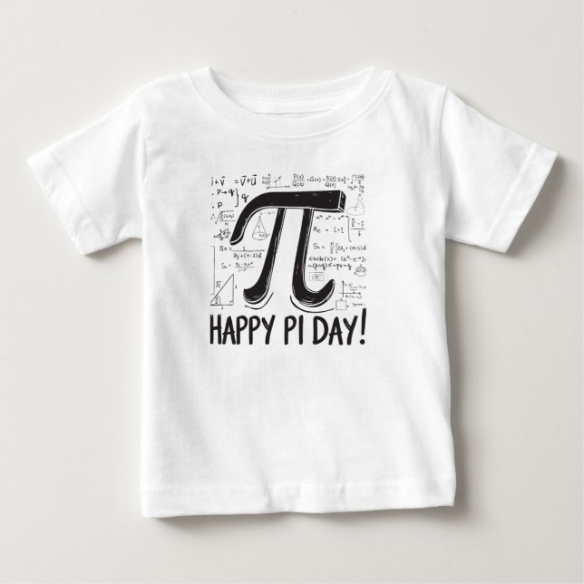 Pour Bébé Happy Pi Day Kids T-Shirt - Math Lover Shirt (Devant)