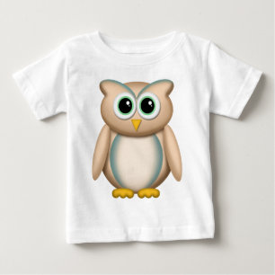 Pour Bébé Hibou mignon avec le bleu - T-shirt infantile