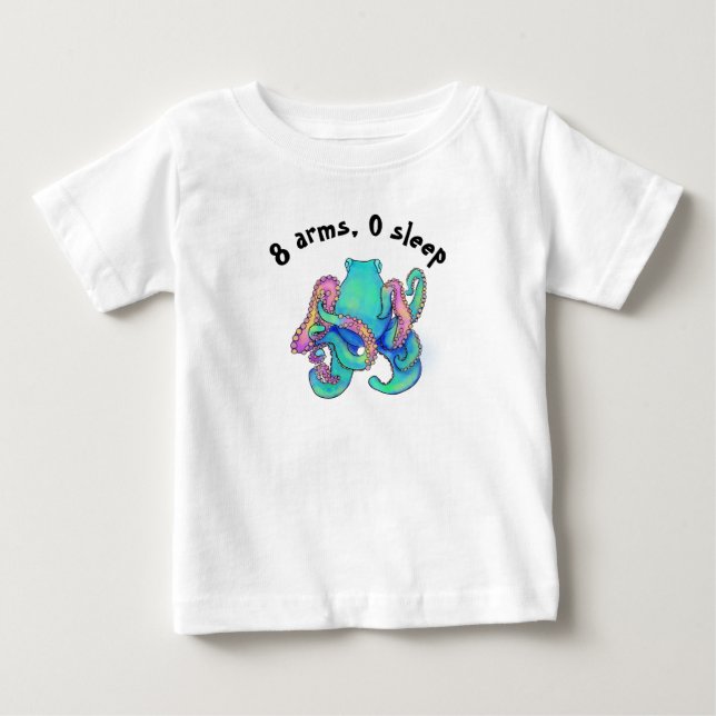 Pour Bébé Huit bras, T-shirt enfant dormant zéro (Devant)